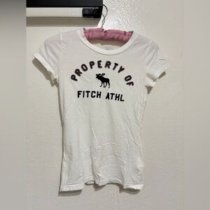 White and black Abercrombie & Fitch baby tee